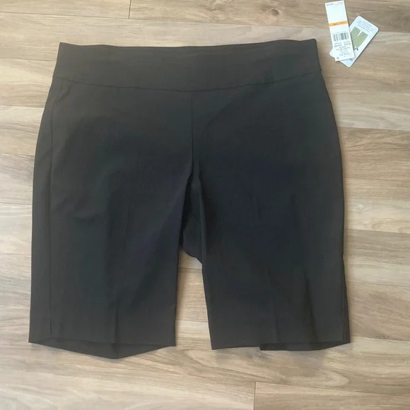 Ruby Rd black short pull on short with stretch slimming contour waistband 24W - Picture 11 of 17